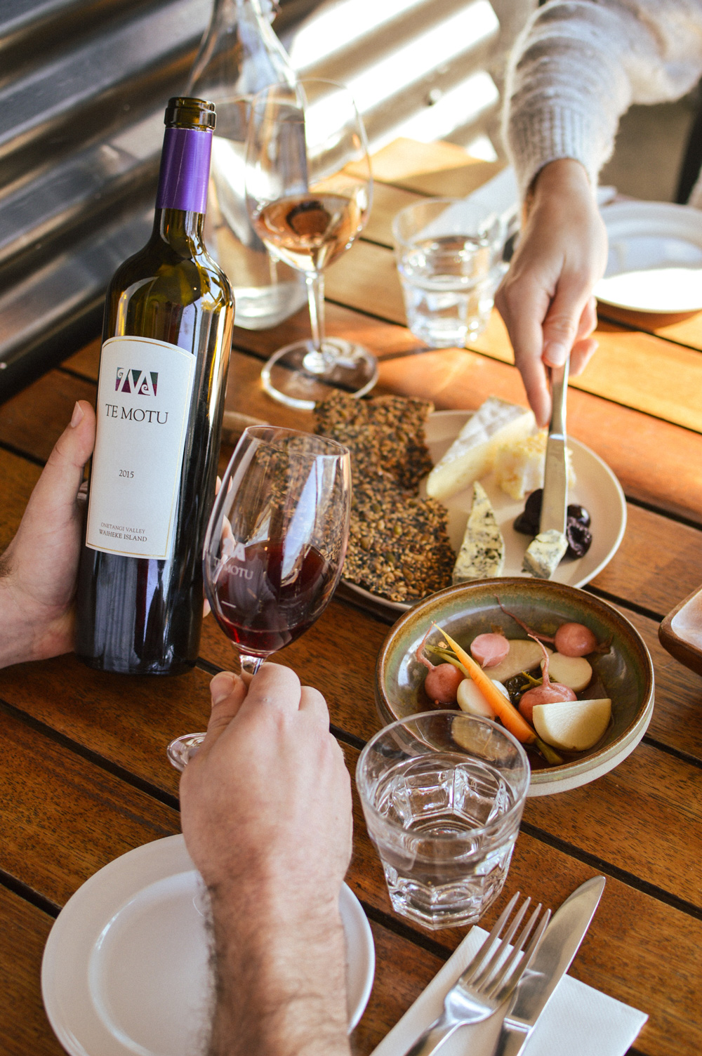 food and wine at Te Motu Vineyard Waiheke